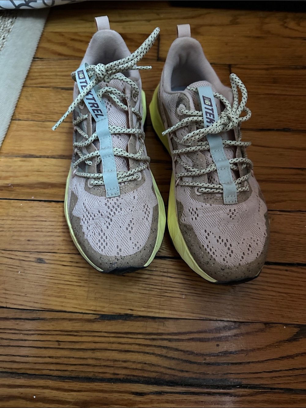 New Balance Women's Pink and Yellow Trail Running Sneakers
